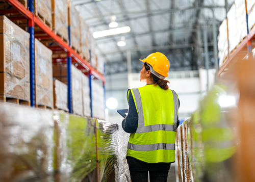 Female warehouse worker